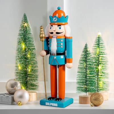 Nutcracker Statue, Miami Dolphins - 4.53''W x 4.53''H x 13.58