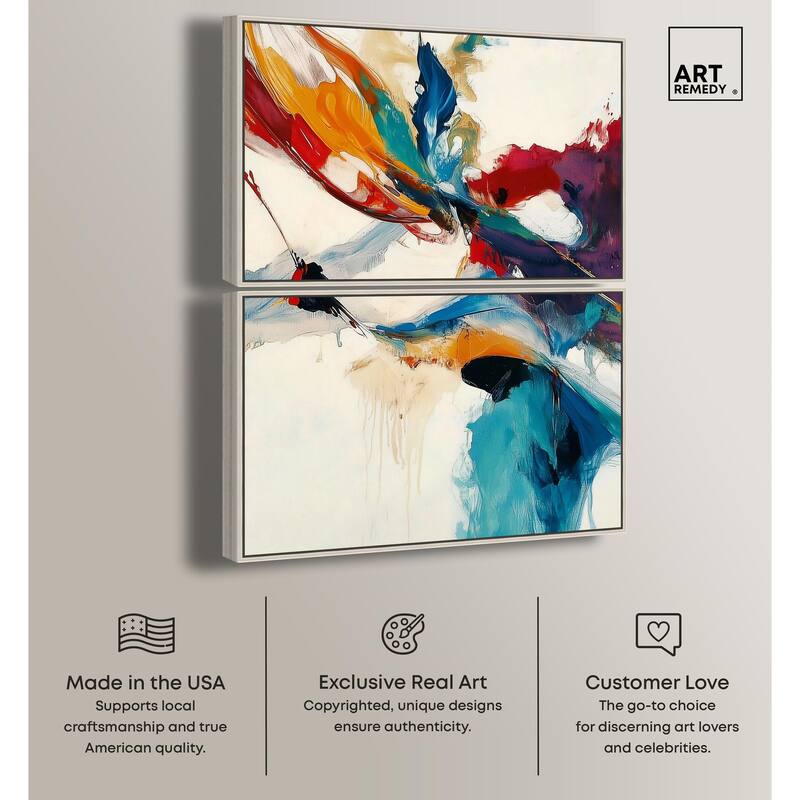Vibrant Palette III Canvas Set of 2 by Art Remedy