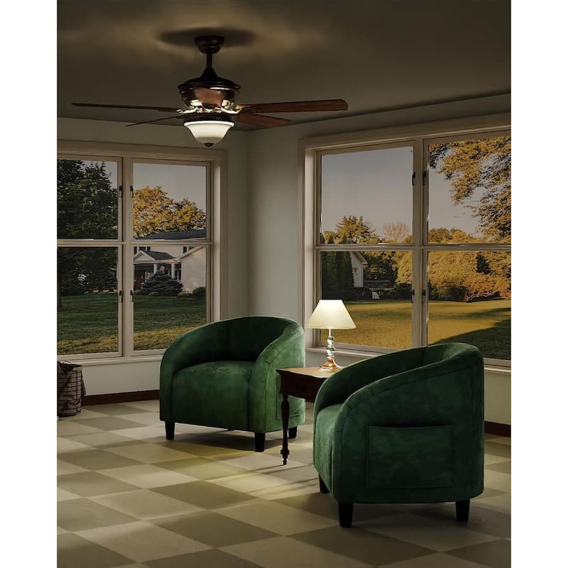 Upholstered Velvet Accent Cozy Armrest Sofa Chair for Living Room Bedroom