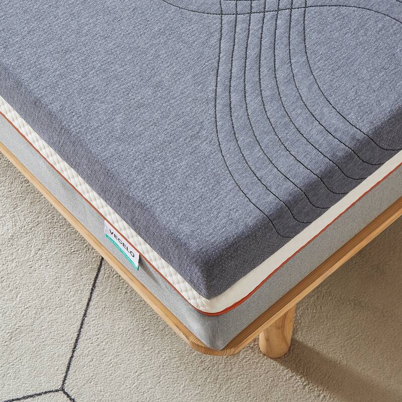 Javlergo 2 Inch/4 Inch Mattress Topper, Comfort Memory Foam Bed Topper with Removable Washable Cover, Gray - N/A