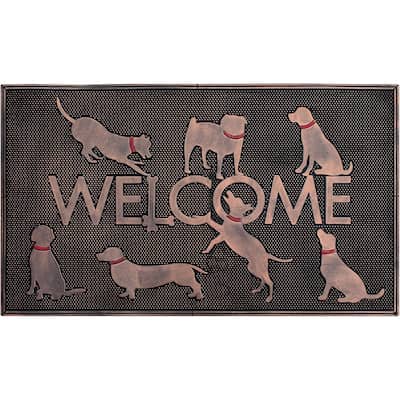 A1HC Rubber Pin 18” X 30” for Outdoor Entrance, Fun Designed Floor, Welcome Mats for Front Door Indoor Non-Slip Backing