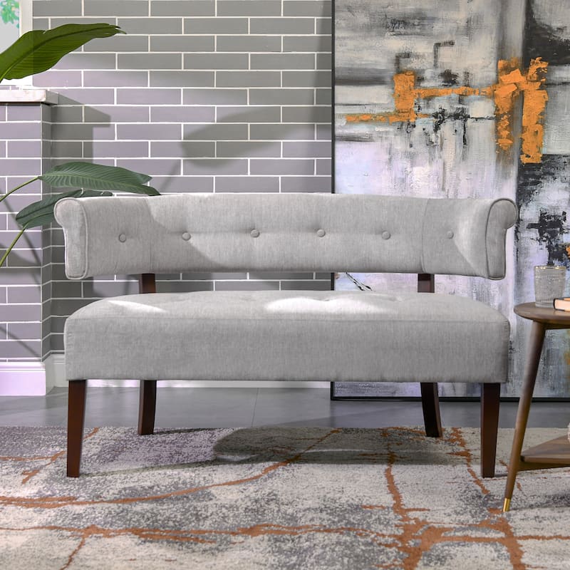 Jared 51" Modern Recessed Arm Tufted Bench Settee