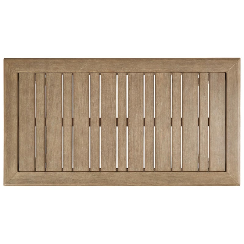 Signature Design by Ashley Gerianne Outdoor Brown Rectangular Cocktail Table - 50" W x 26" D x 18.63" H