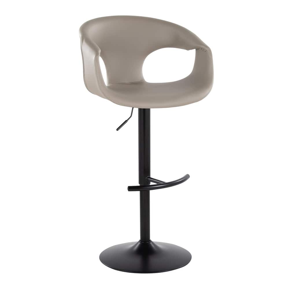 Porch & Den Saurya Adjustable Bar Stool with Rounded T Footrest (Set of 2)