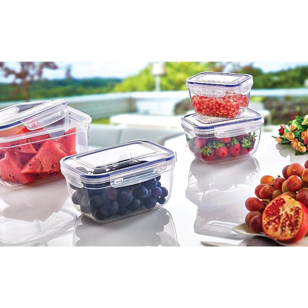 Superio Food Storage Containers, Airtight Leak-Proof Meal Prep Rectangular  Containers, 2.5 Qt.