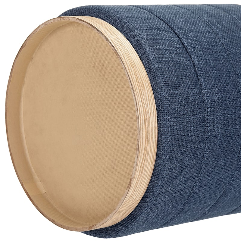 Aria Home Modern Cylinder Ottoman with Hidden Storage Upholstery Seat
