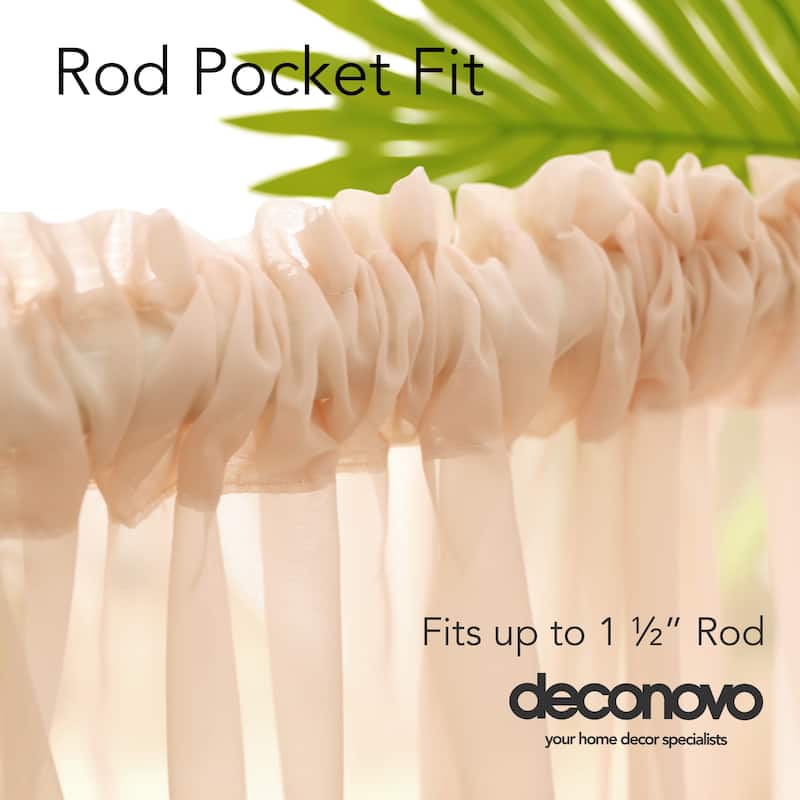 Deconovo Sheer Voile Curtain (2 Panel)