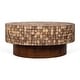 preview thumbnail 8 of 9, Mila Coconut Shell Round Pedestal Coffee Table by East at Main