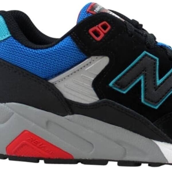 Shop New Balance 580 Elite Pinball Suede Black Blue Red Mrt580bf Men S Overstock