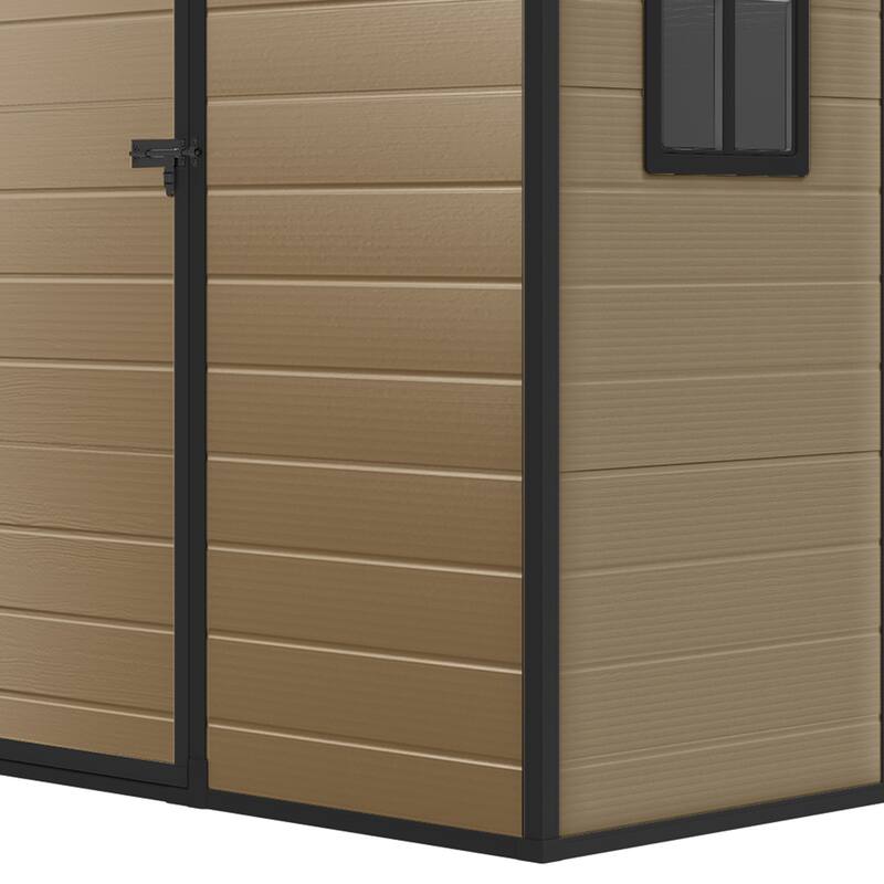 Moasis 5x3FT Outdoor Storage Shed with Floor, Windows, and Lockable Door - 5' X 3'