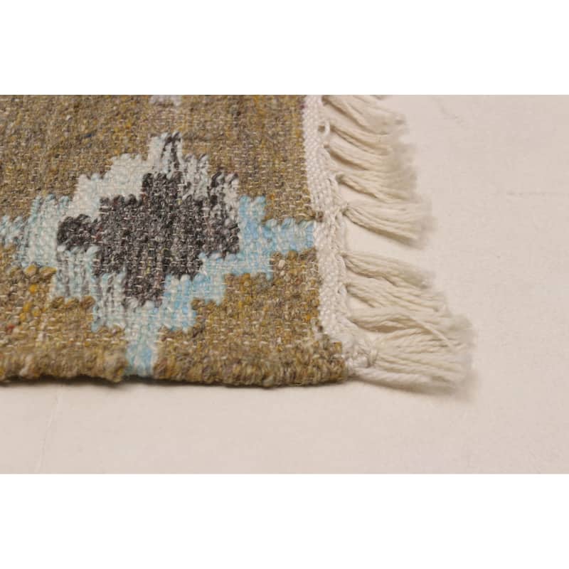 Ankara FW Olive Kilim 5'4" x 7'9" - 5'4 x 7'9