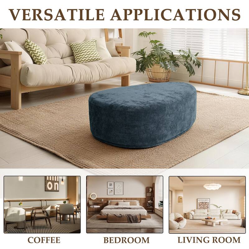 Modern Triangular Upholstered Accent Ottoman