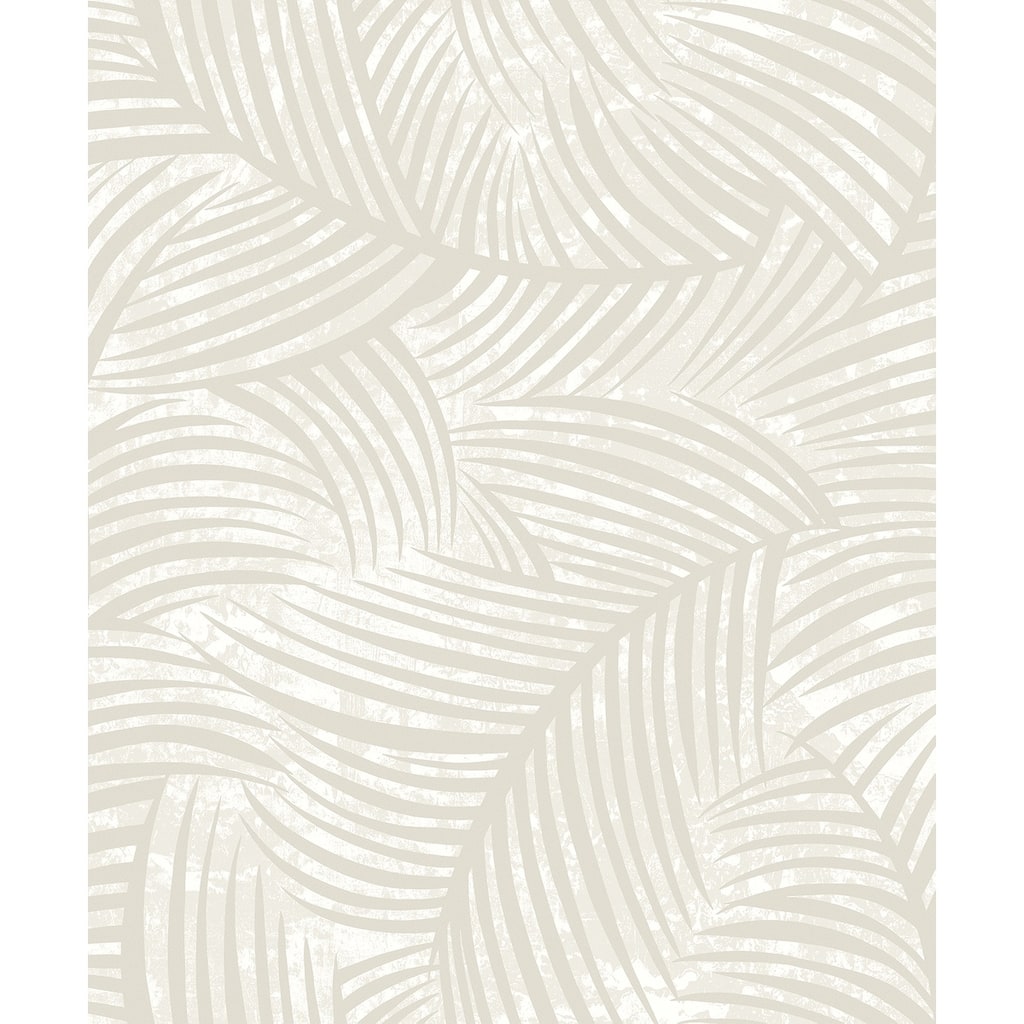Seabrook Designs Zephyra Palms Glass Beaded Non-Woven Unpasted Wallpaper