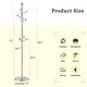 preview thumbnail 5 of 22, Roomfitters Tall Stainless Steel Coat Rack with Solid Wood Base, 72" Entryway Hanger with Detachable Stand