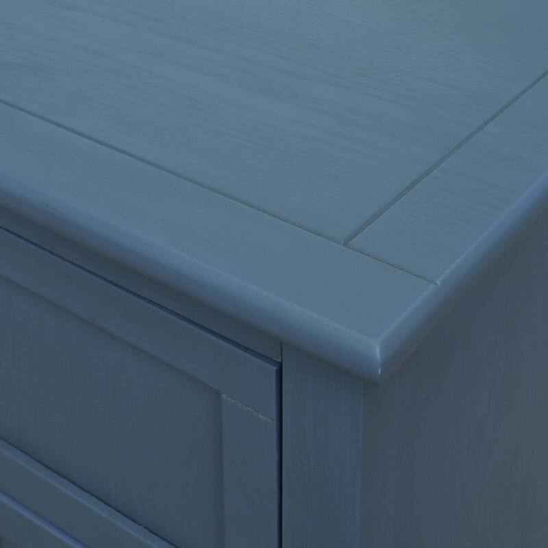 2 Drawer Side table,American style, End table,Suitable for bedroom, living room, study，Blue