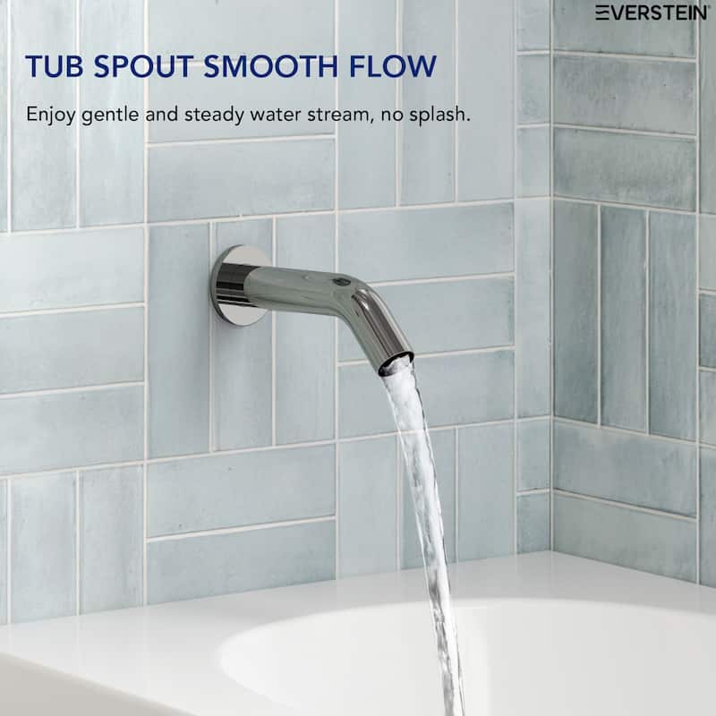 6" Dual-Function Tub and Shower Faucet Set, Modern Tub And Shower Trim Kit Valve Included