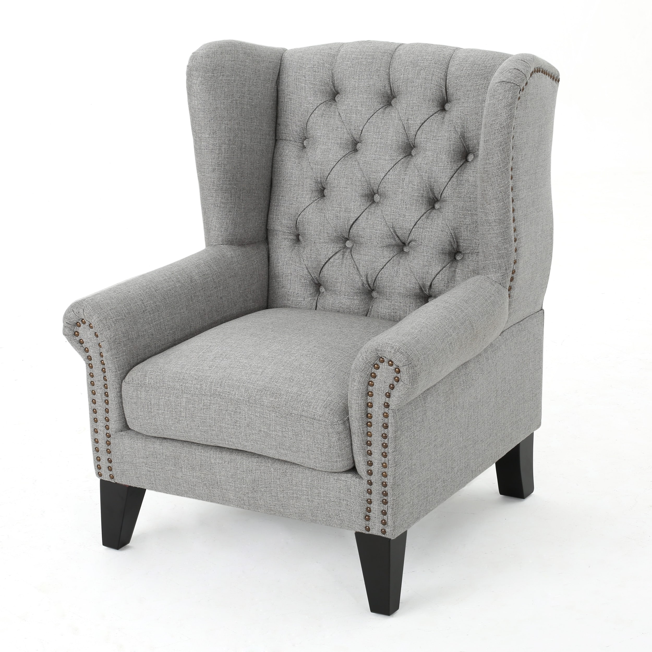 Brice vintage outlet studded club chair