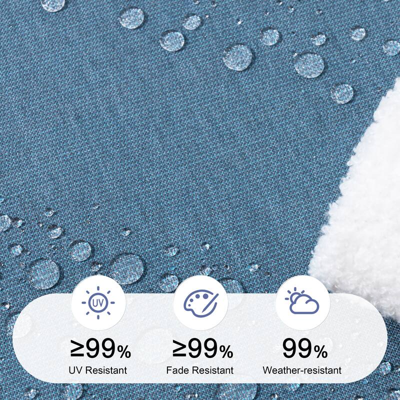 Outdoor Chaise Lounge Set Lounge Chairs with Adjustable Back and Sunbrella Fabric Cushions