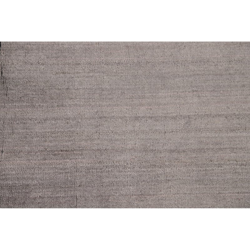Gabbeh Oriental Area Rug Handmade Beige / Ivory Silk Carpet - 7'7"x 9'9"