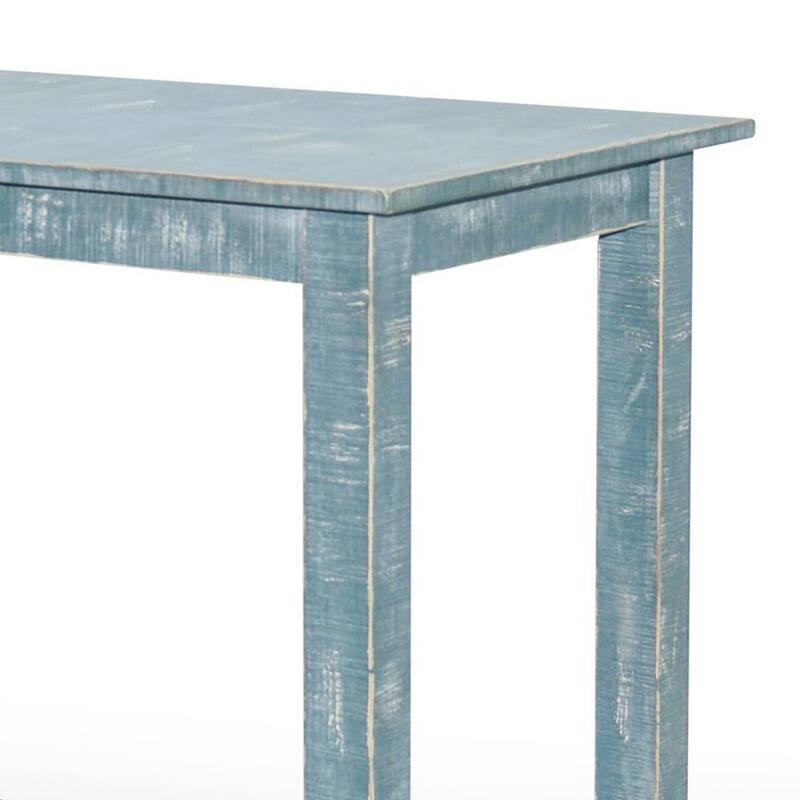 Rena Counter Table, 48 Inch Rectangular Grass Green Mahogany Wood