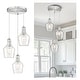 preview thumbnail 16 of 18, Modern 3-Light Kitchen Island Chandelier Brushed Nickel