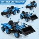 preview thumbnail 14 of 26, 3 in 1 Ride On Tractor with Trailer, 12V Kids Electric Vehicles Ride On Toy