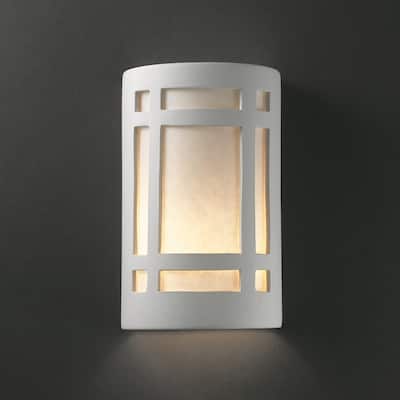 Window Ceramic Bisque 1-light Wall Sconce