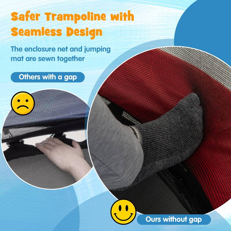 Kids Trampoline with Safety Net Indoor Outdoor Use Bounce Jumper
