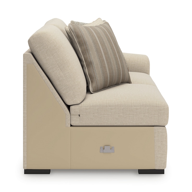 Signature Design by Ashley LadyMae Beige 2-Piece Sectional with Chaise - 102" W x 69" D x 40" H