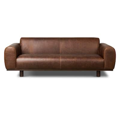 Poly and Bark Brescia Sofa in Chocolate Brown