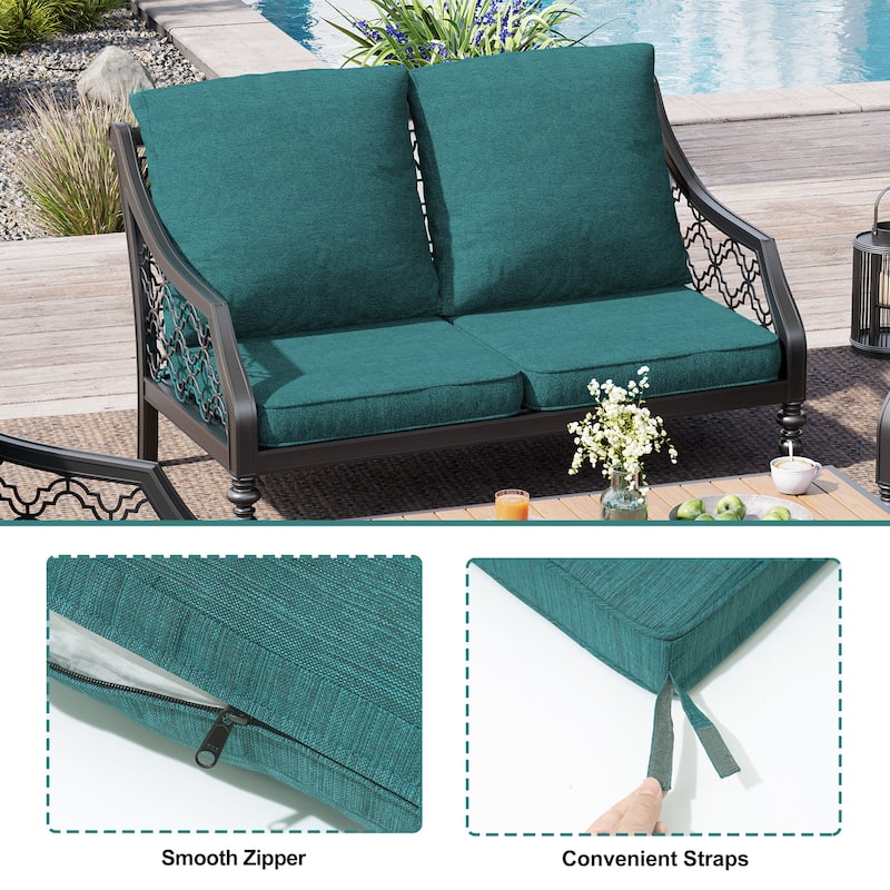 21 W in x 22 D in. Outdoor Deep Seat Chair Cushion Set Dining Patio Chair Pad Set