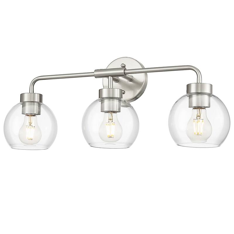 3/4/5 Light Bathroom Vanity Light Fixture - Brushed Nickel - 3-head