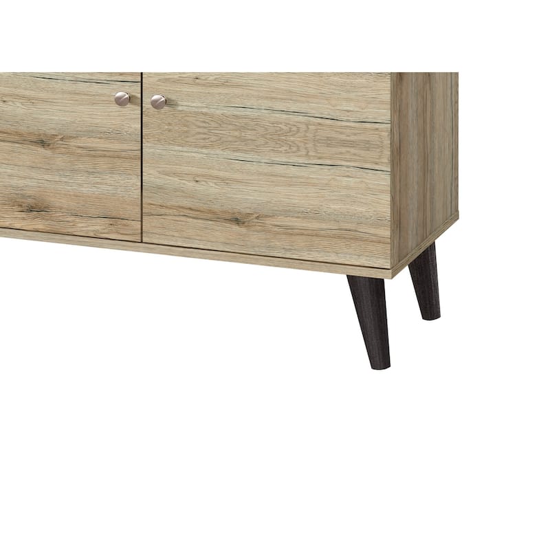 Amidon TV Stand for TVs up to 63", with 2 Storage Shelves& 1 Cabinet, Modern Entertainment Centre for TV in Living Room