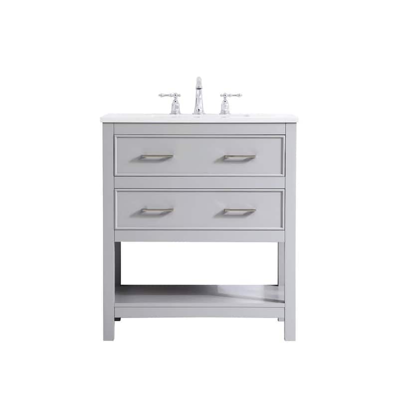 Elegant Lighting VF19030 Sinclaire 30" Free Standing Single Basin - Grey