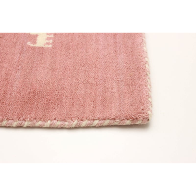 Kashkuli Gabbeh Salmon Rug 2'7" x 6'6" - 2'7 x 6'6