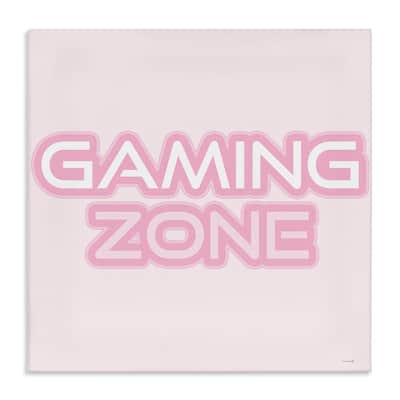 Stupell Pastel Pink Gaming Zone Canvas Wall Art Design By Yass Naffas Designs
