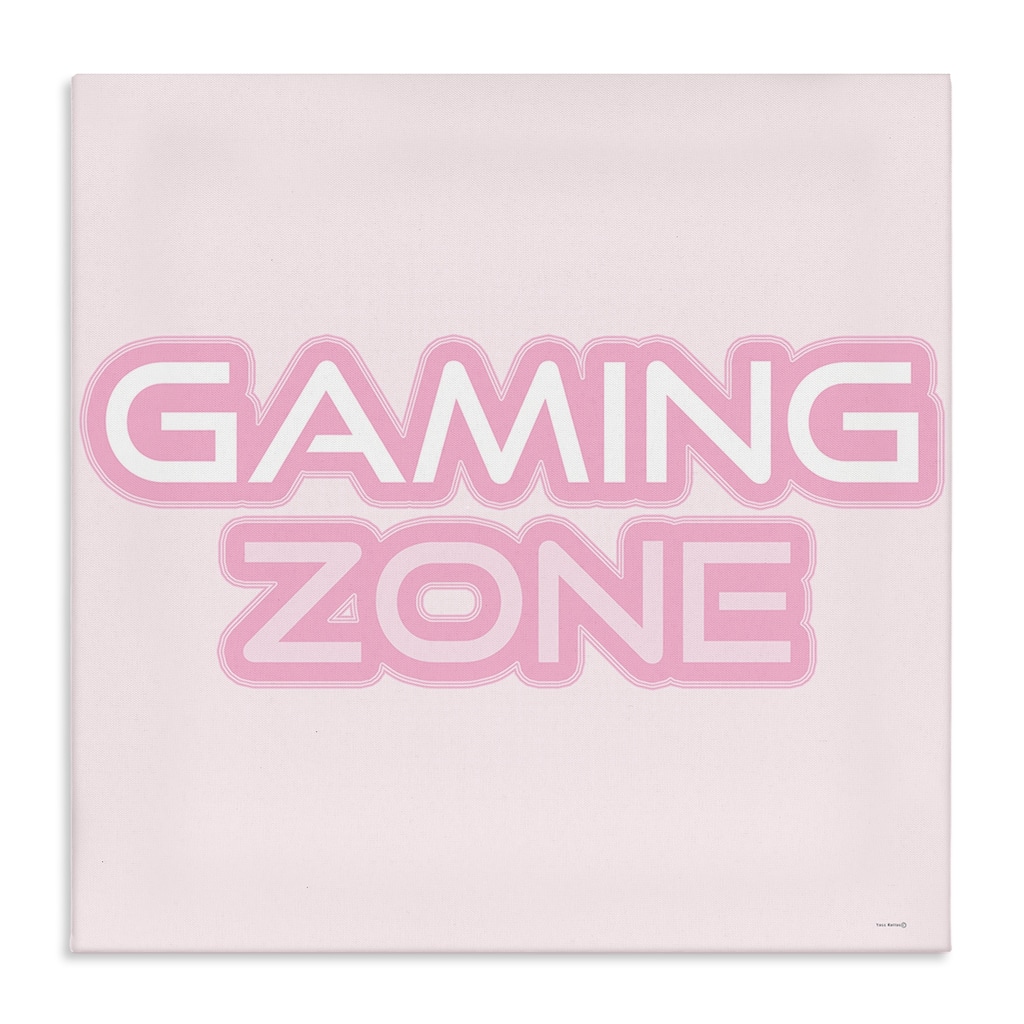 Stupell Pastel Pink Gaming Zone Canvas Wall Art Design By Yass Naffas Designs
