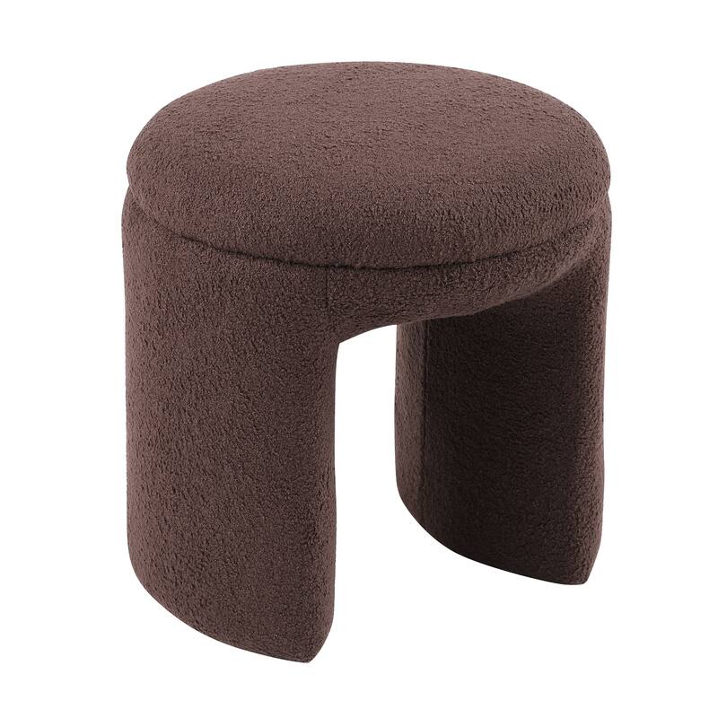 Furniture of America Emery Modern 18-inch U-Shaped Upholstered Ottoman