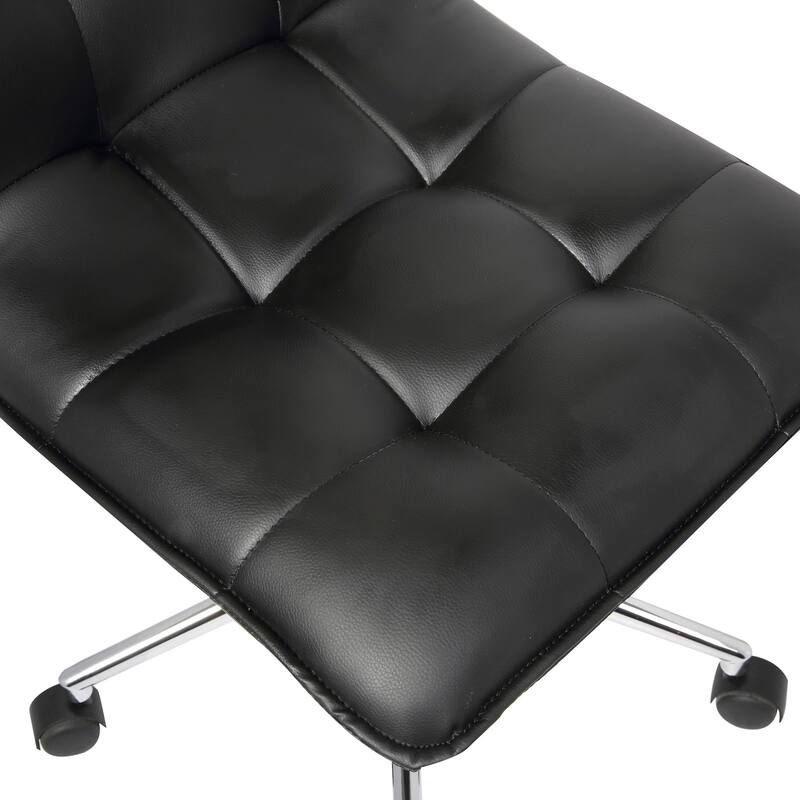 Porthos Home Leona Adjustable Steel and Faux Leather Office Chair