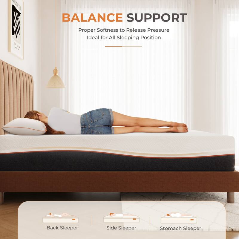 Sweetnight 14'' Medium Gel Memory Foam Mattress