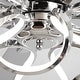 preview thumbnail 45 of 46, 52" Modern Chrome/ Black Indoor Ceiling Fan Light with Remote and 5 Resiversible Blades