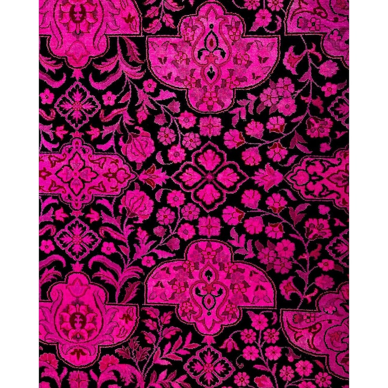 Overdyed, One-of-a-Kind Hand-Knotted Area Rug - Pink - 8' 2" x 10' 1"