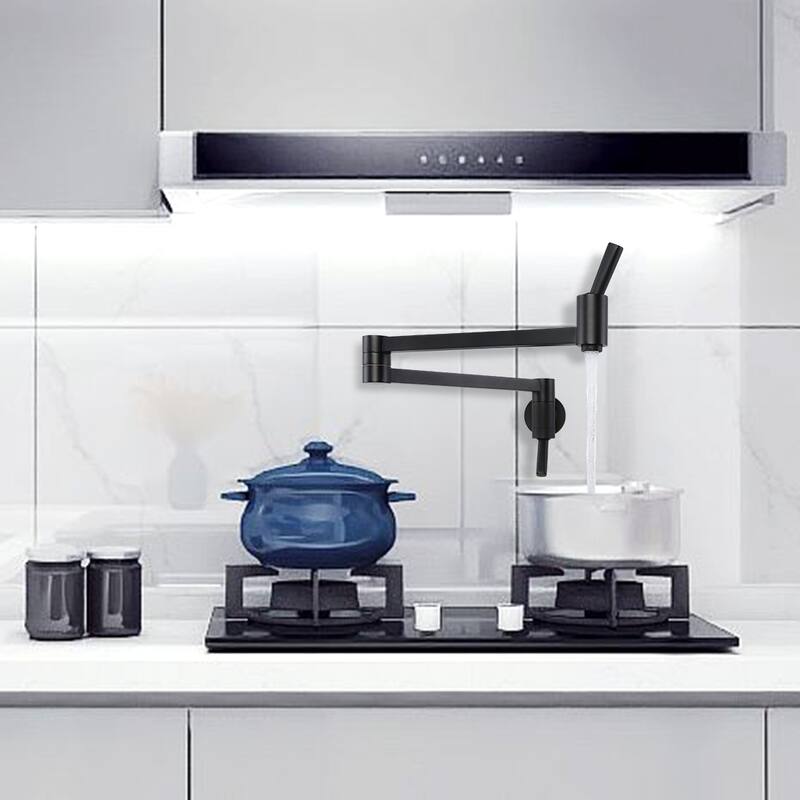 WOWOW Wall Mount Pot Filler Kitchen Faucet