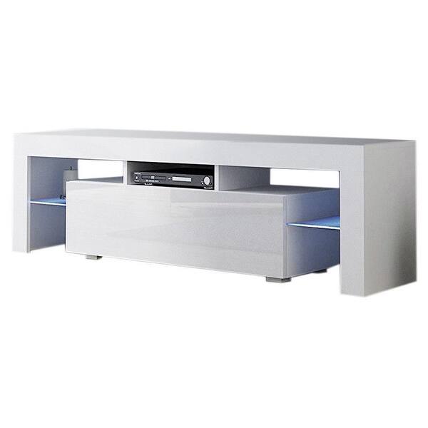 51 Inch Home Furniture Tv Stand Bench With Led Lights Shelves Overstock 22049377 Hallo, ich bin gregor und habe diese seite. usd