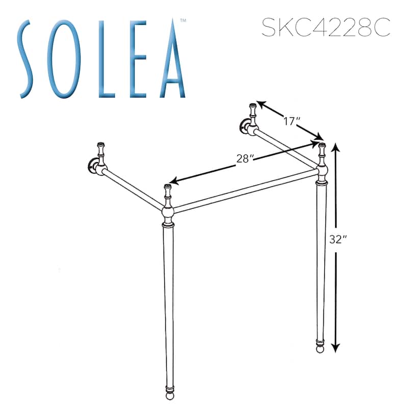 Safavieh Solea Hamilton Wall Mounted Console Sink Stand
