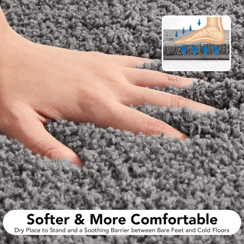 Deconovo Bathroom Rugs, Non Slip Absorbent Shower Bathroom Mat (1 PC)