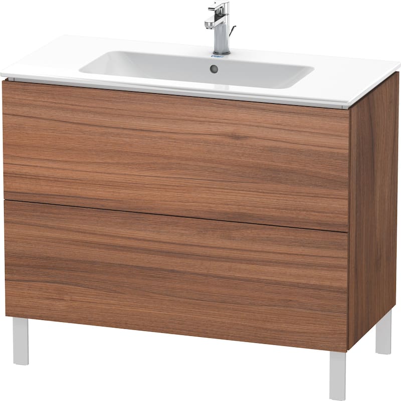 Duravit L-Cube 40" Single Free Standing Wood Vanity Cabinet Only - - Natural Walnut - Walnut Finish