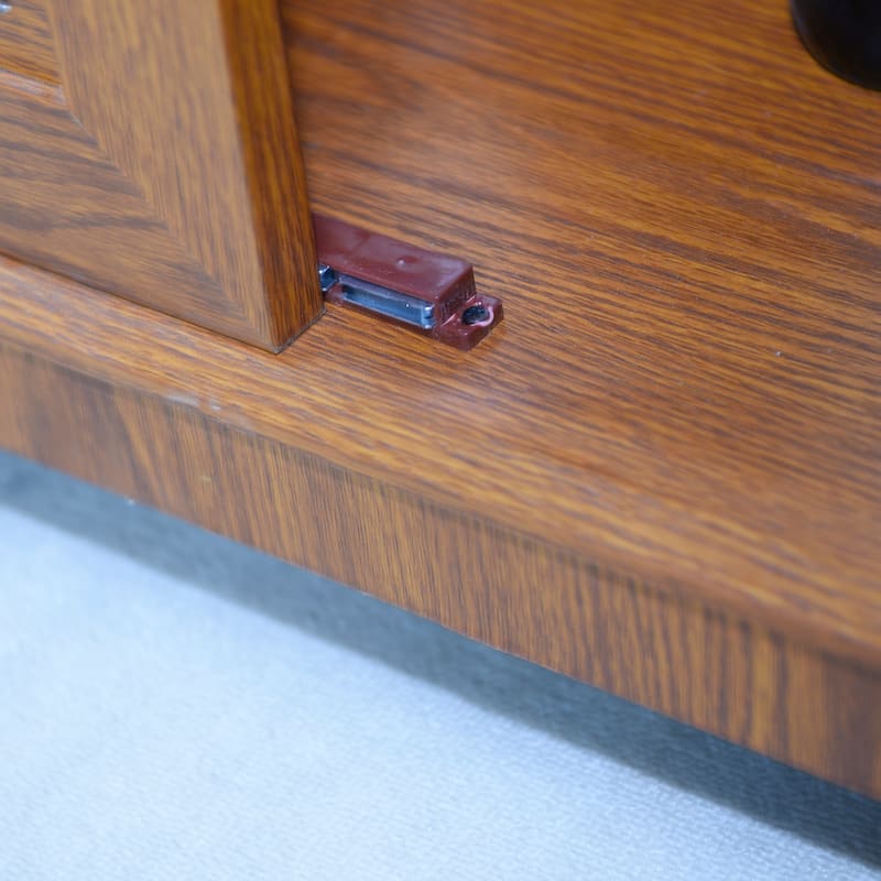 Spacious size sideboard 3 clear tempered glass doors buffet with adjustable shelf