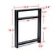 preview thumbnail 2 of 6, Black Metal Twin Layers Bench Legs DIY Furniture Legs Rectangle Legs - 19.3" x 15.6" x 2.4"