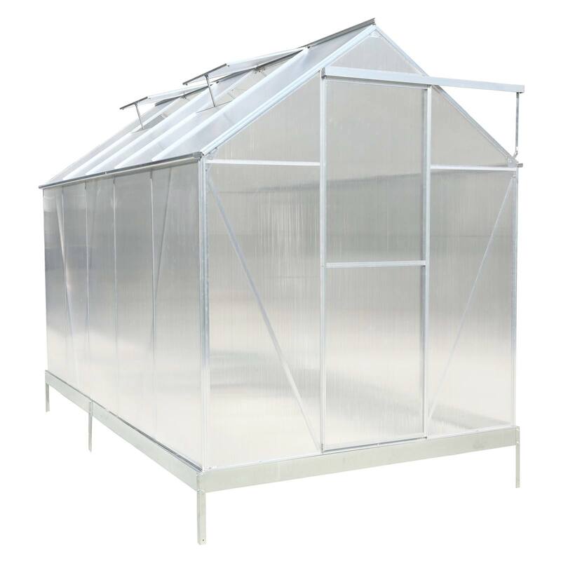 Polycarbonate Greenhouse,Heavy Duty Outdoor Walk-in Green House Kit - 6.3'*10.2'*7'